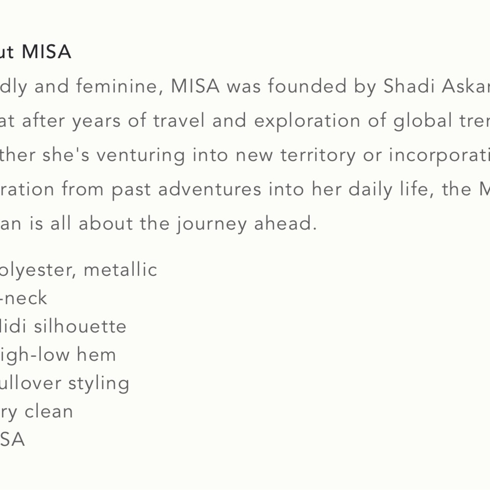 Anthropologie Misa Los Angeles metallic high low dress - Picture 9 of 9